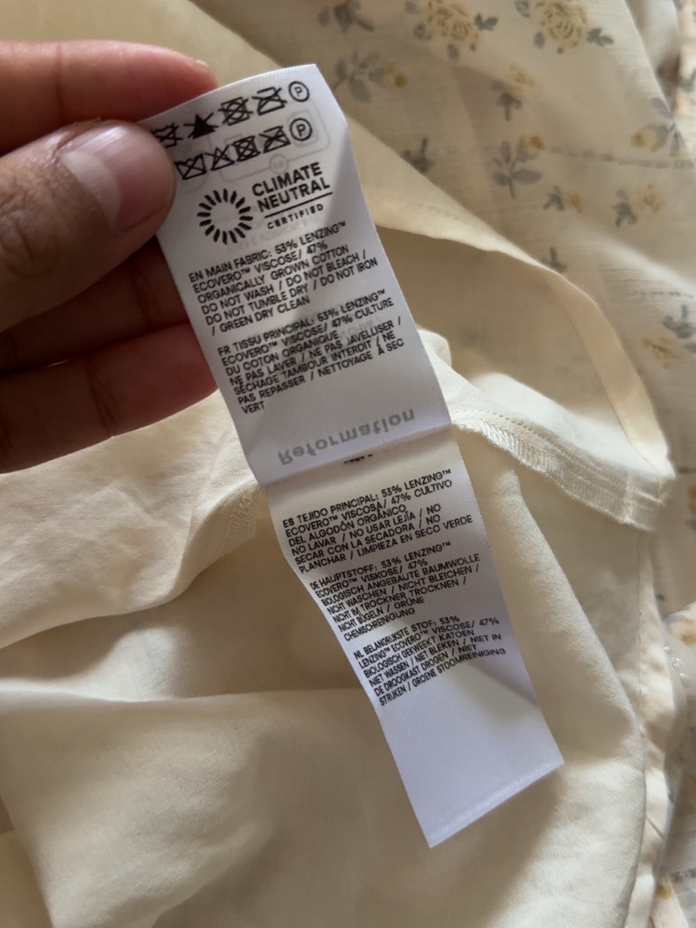Reformation Cream Floral Maxi Dress - Picture 8 of 8